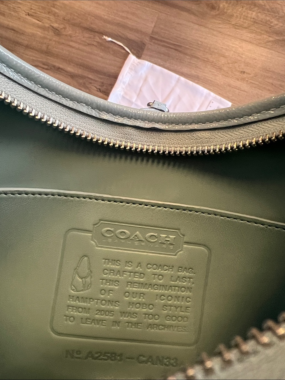 Coach Light Blue Patent Leather Shoulder Bag - Picture 6 of 6